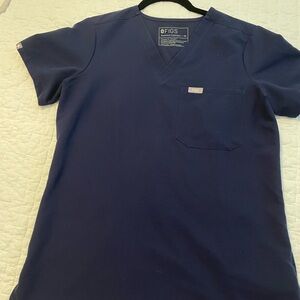 FIGS XS Navy Catarina One-pocket Scrub Top